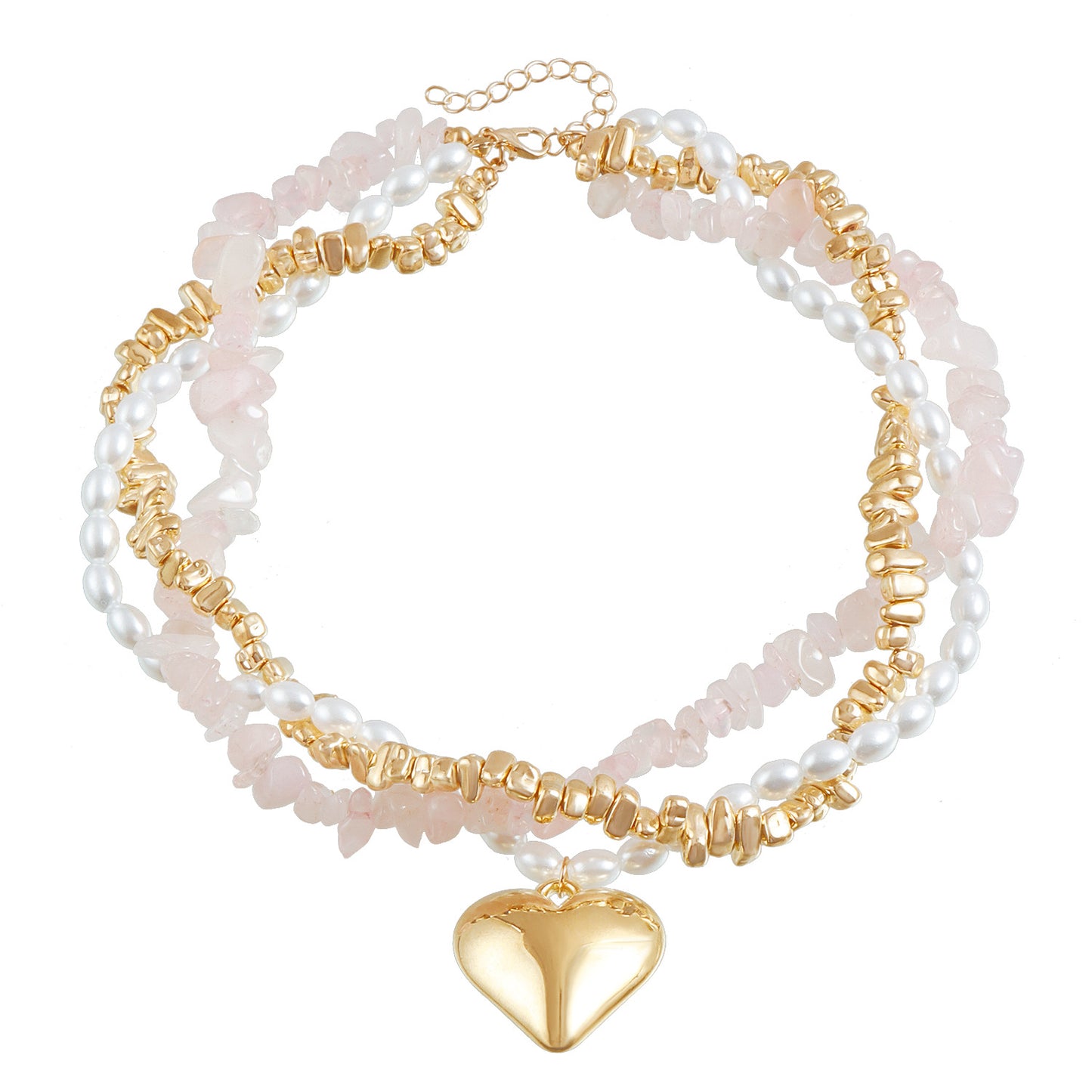 Collana perle barocche multistrato naturale
