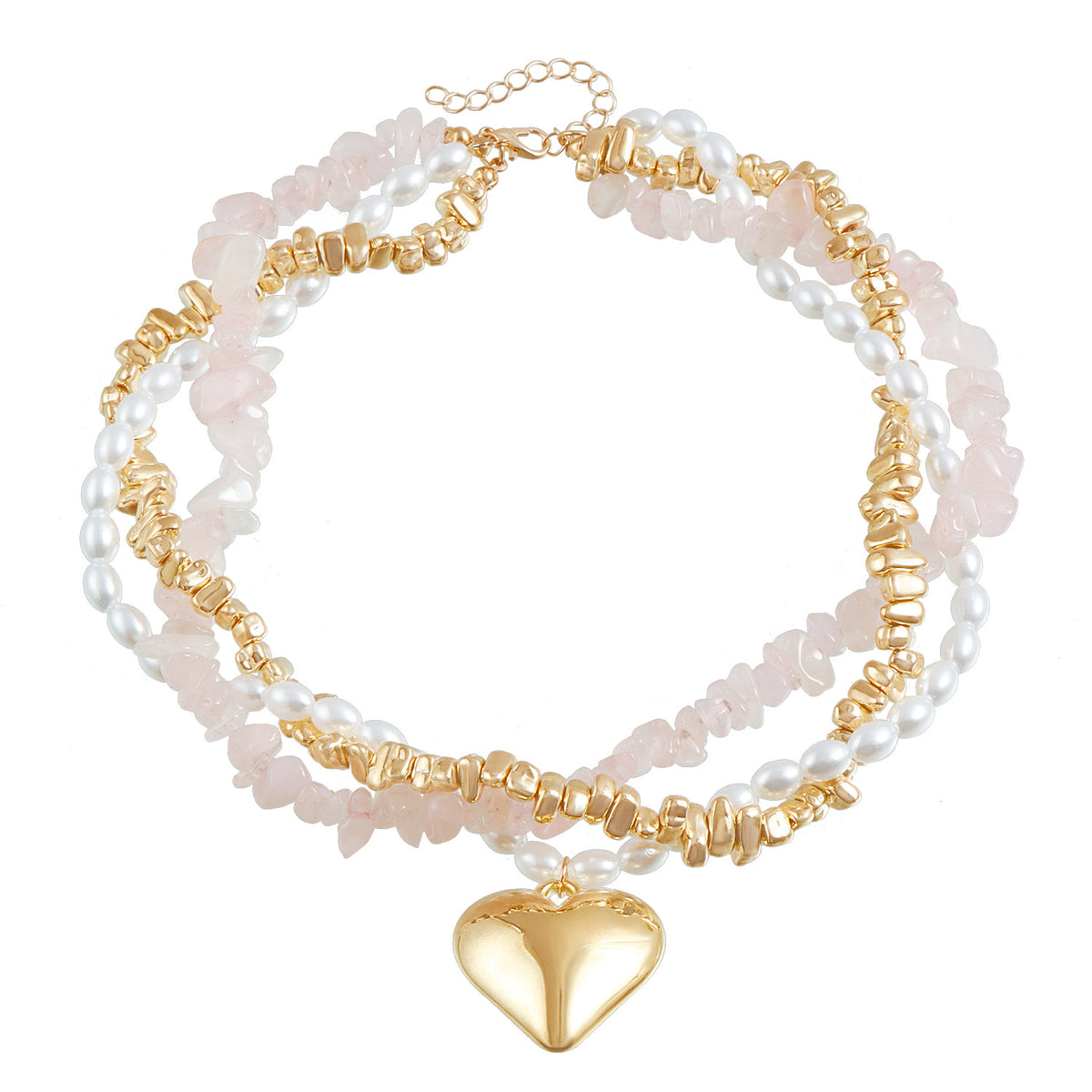 Collana perle barocche multistrato naturale