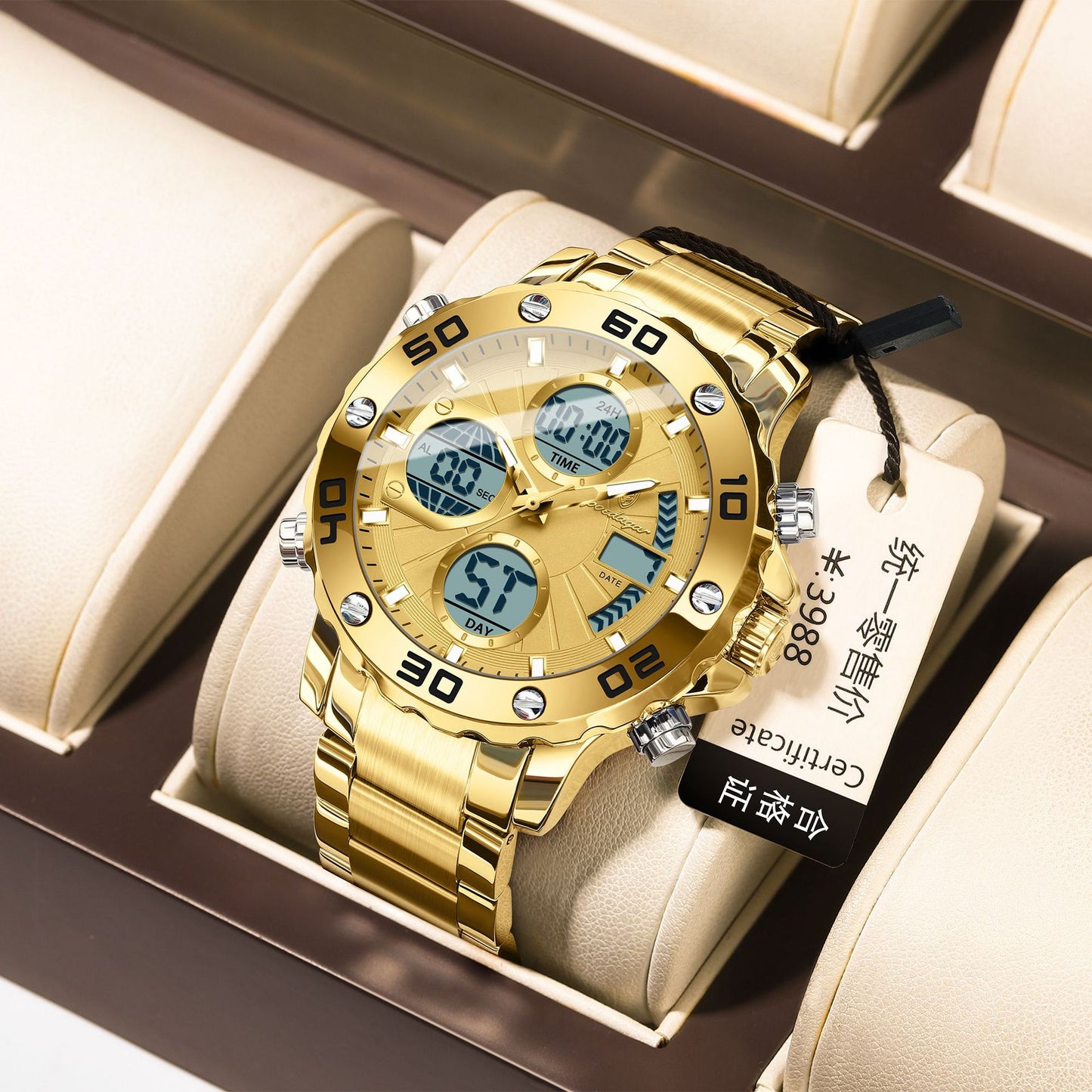 Orologio digitale multifunzione da uomo luminoso