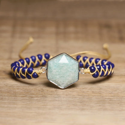 Bracciale pietre naturali intrecciato