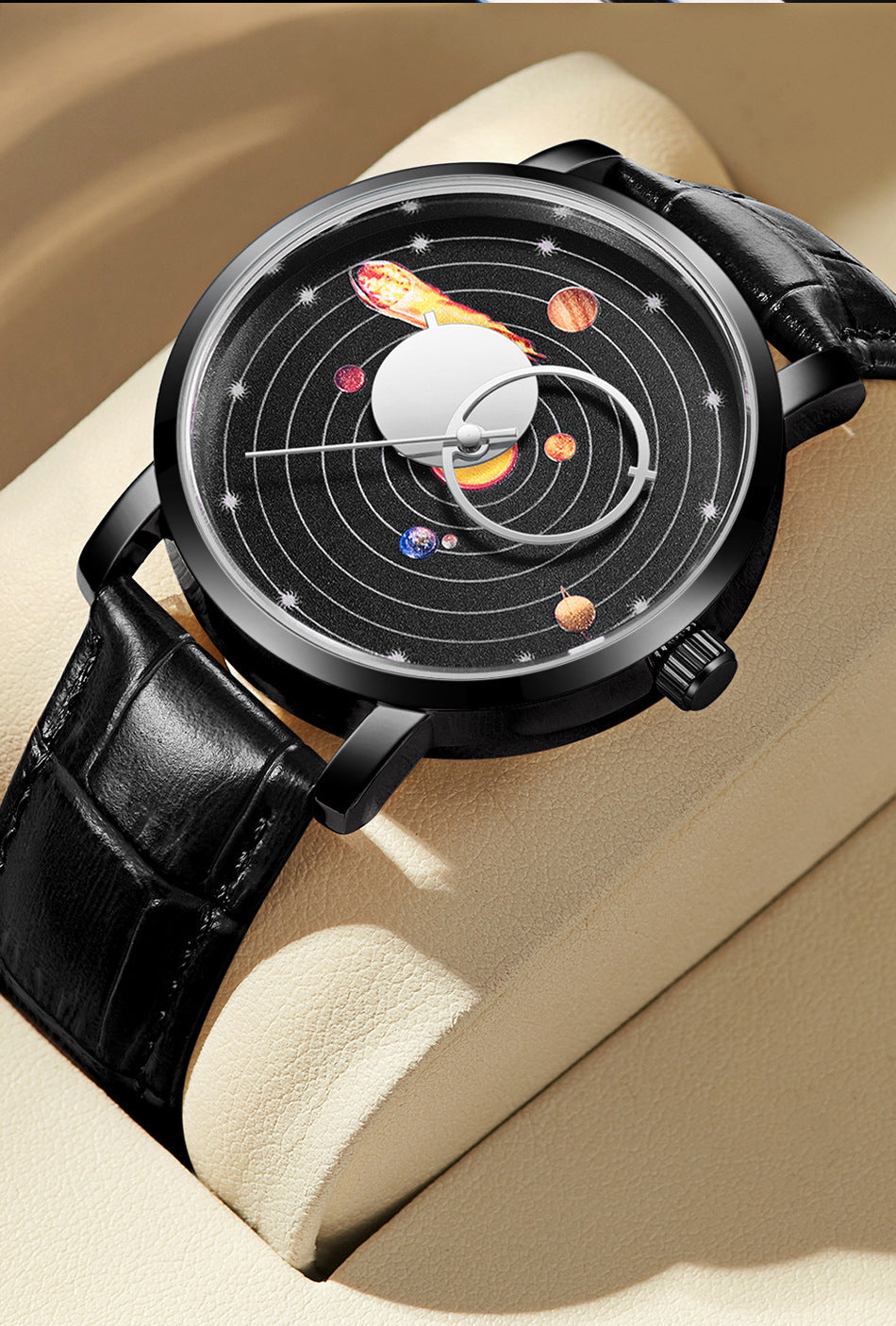 Orologio con cinturino pelle impermeabile