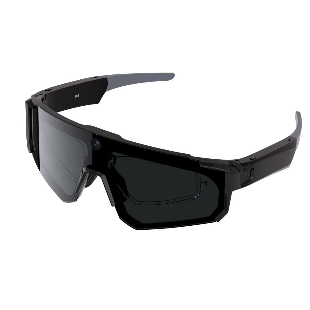 Smart glasses con fotocamera e registrazione audio