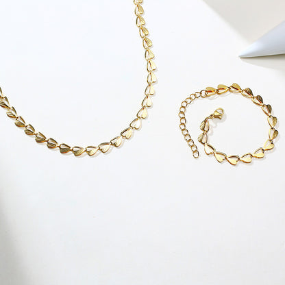 Collana foglia titanio