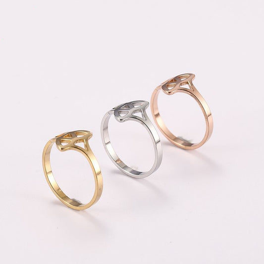 Anello geometrico acciaio