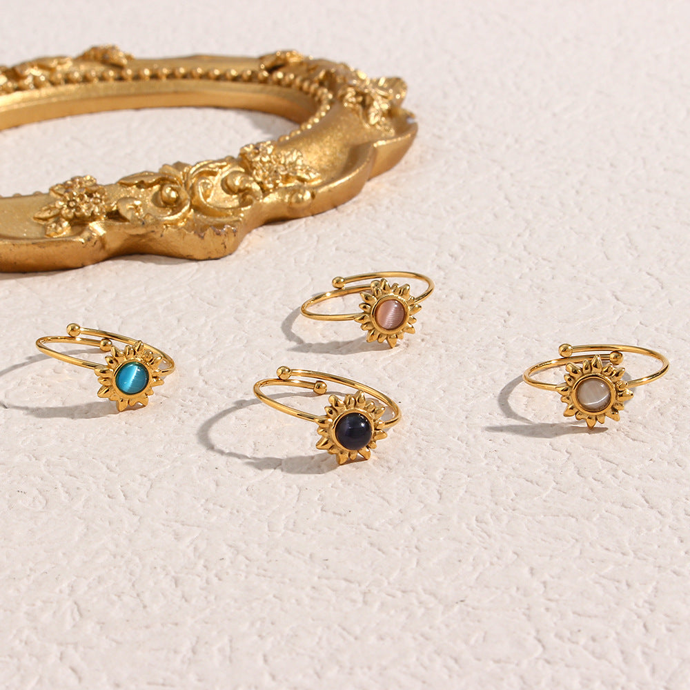 Anello Agata e Opale Vintage