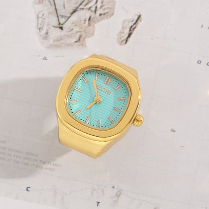 Anello orologio quadrato