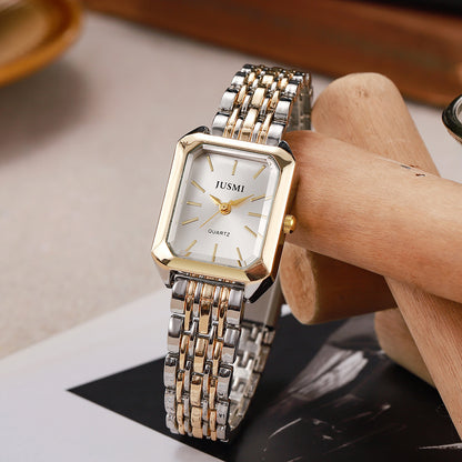 Orologio quadrato in acciaio al quarzo