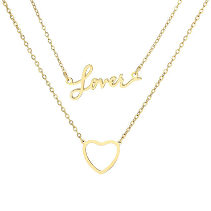 Collana con lettere titanio