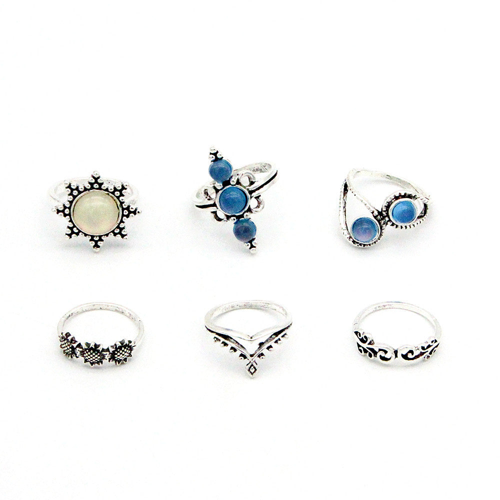 Set 6 anelli girasole