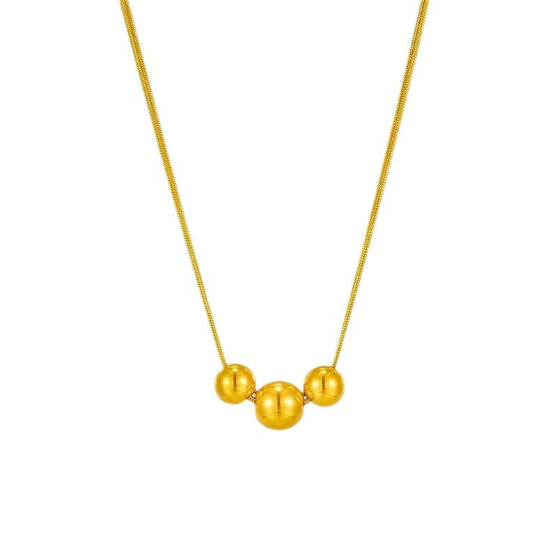 Collana sfera titanio