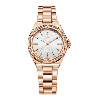 Orologio da donna al quarzo con zircone