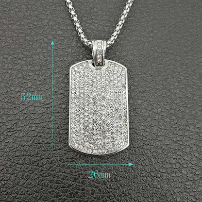 Ciondolo placcato oro strass