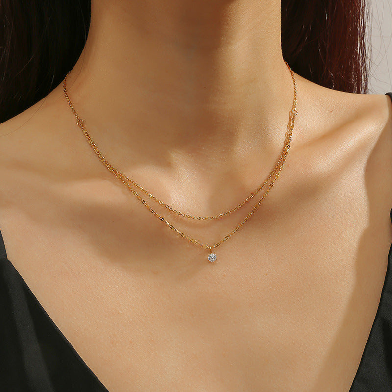 Collana titanio e cristalli