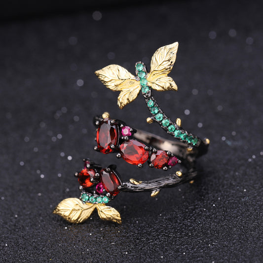 Anello farfalla ametista