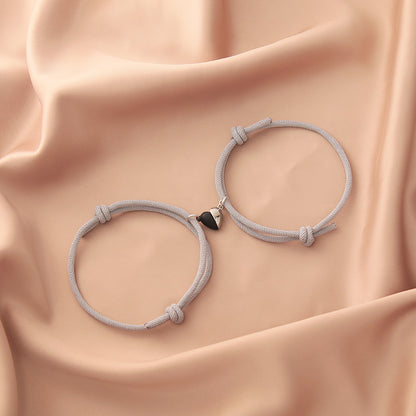 Bracciale coppia magnetico bianco e nero