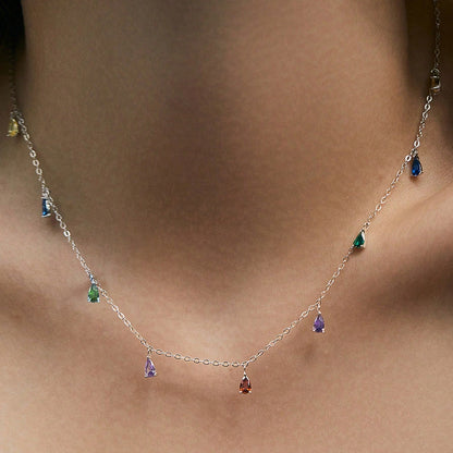 Collana gocce colorate