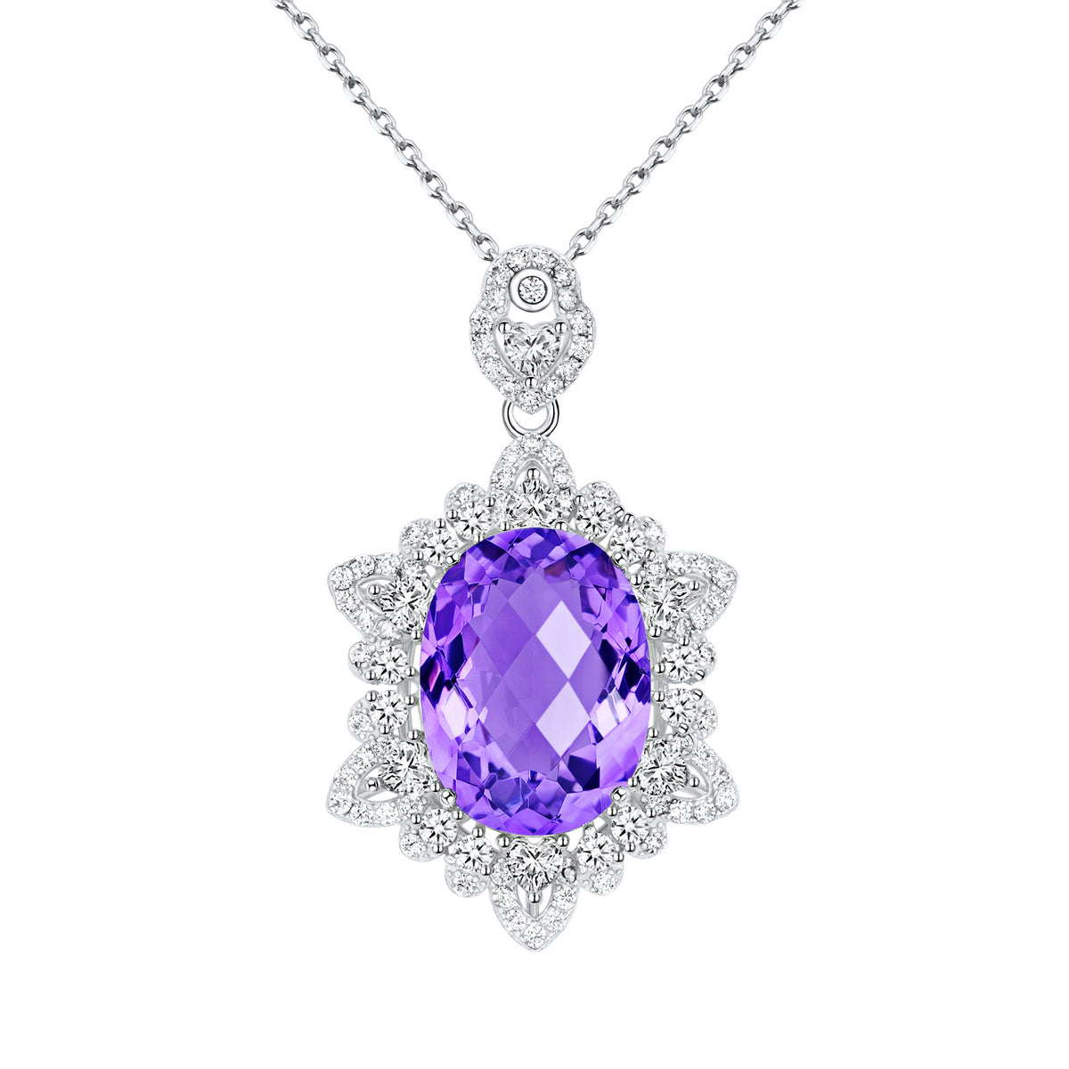 Collana ametista geometrica