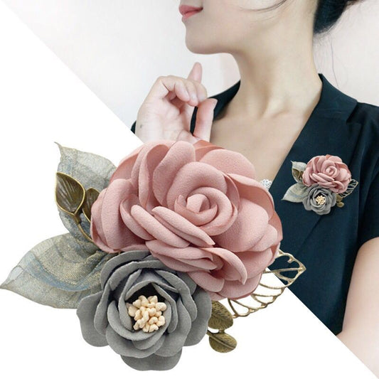 Spilla fiore stoffa