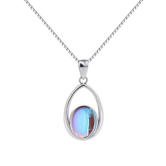 Collana pietra di luna in argento
