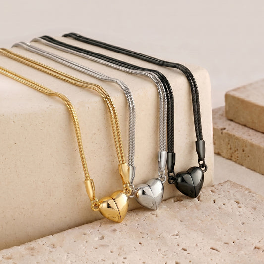 Collana coppia cuore magnetico