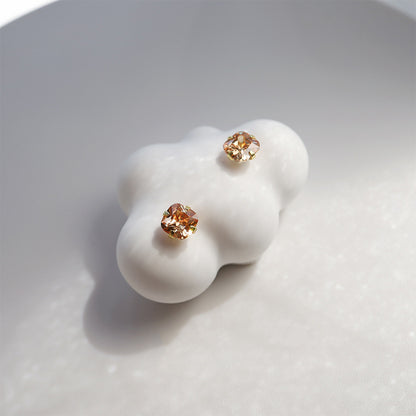 Orecchini citrino argento sterling