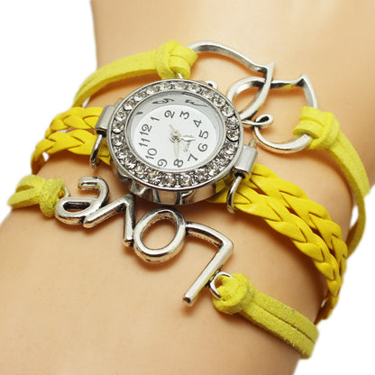 Bracciale cuore doppio intrecciato