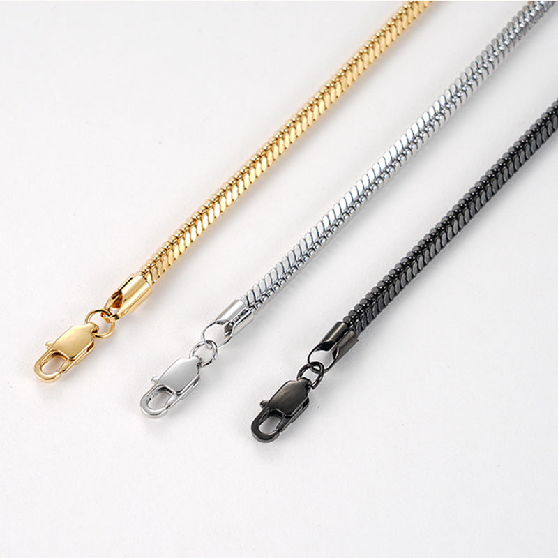 Bracciale catena serpente in acciaio