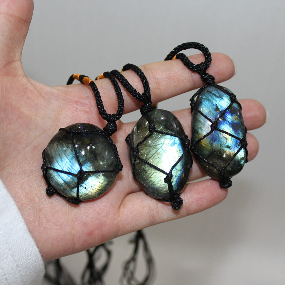 Collana pietra di luna a rete