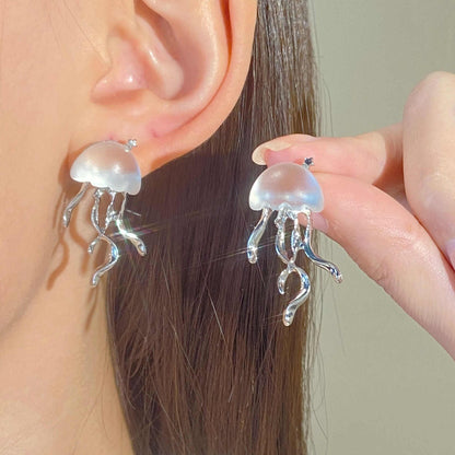 Collana e orecchini medusa satinati